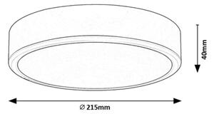 Rabalux 71246 - LED Stropna svetilka LAURI LED/22W/230V pr. 21 cm črna