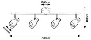 Rabalux 73050 - Reflektor LILOU 4xGU10/25W/230V