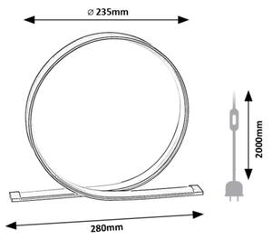 Rabalux 74210 - LED Namizna svetilka AZULA LED/5W/230V 4000K črna