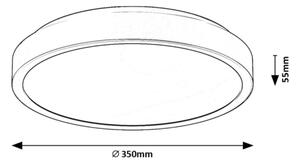 Rabalux 71258 - LED Kopalniška stropna svetilka SAMIRA LED/36W/230V IP44 bela