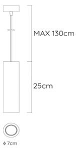 Lucide 35400/25/31 - Obesna svetilka GIPSY 1xGU10/35W/230V