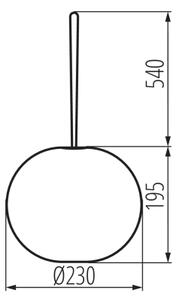 Kanlux 38032 - LED Zunanja polnilna viseča svetilka STONO LED/1W/3000 mAh IP54