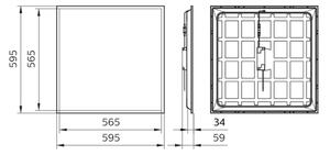 Philips - LED Vgradni panel LED/34W/230V 4000K UGR<22 IP40