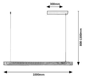 Rabalux 72214 - LED Lestenec na vrvici CITAL LED/36W/230V 3000K