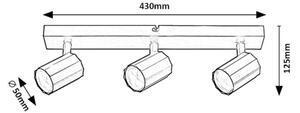 Rabalux 73025 - Reflektor ROGELIO 3xGU10/5W/230V