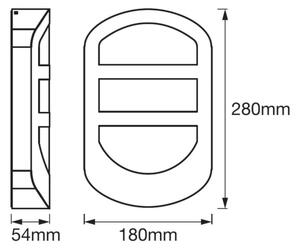 Ledvance - LED Zunanja stenska svetilka PLATE LED/12W/230V IP44