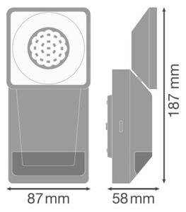 Ledvance - LED Zunanja stenska svetilka s senzorjem SPOT LED/8W/230V IP55 bela