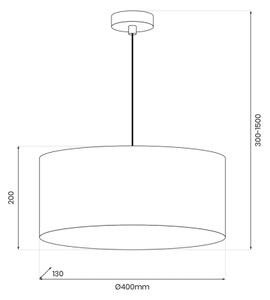 Lestenec na vrvici CVETEK 1xE27/15W/230V zlata