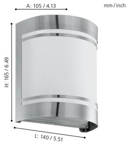 Eglo 74009 - Zunanja stenska svetilka ROSADA 1xE27/40W/230V IP44