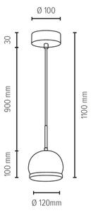 Spot-Light 5141174 - LED Lestenec na vrvici BALL WOOD 1xGU10/5W/230V mat hrast