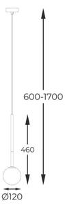 Zuma Line P0574-01F-SDFZ - Lestenec na vrvici ARCTURUS 1xG9/4W/230V črna