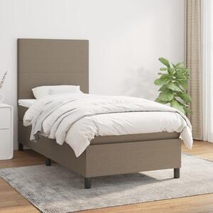 VidaXL Box spring postelja z vzmetnico taupe 80x200 cm blago