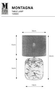 Markslöjd 108683 - Namizna svetilka MONTAGNA 1xE14/40W/230V 32 cm bež/črna