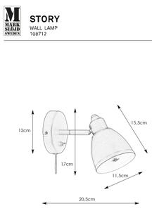 Markslöjd 108712 - Stenska svetilka STORY 1xE14/40W/230V črna