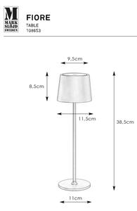 Markslöjd 108653- LED Zatemnitvena polnilna svetilka FIORE LED/2W/5V IP44 38cm črna