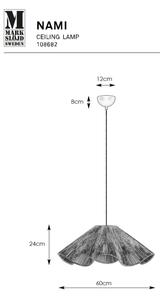 Markslöjd 108682 - Lestenec na vrvici NAMI 1xE27/40W/230V črna