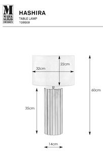 Markslöjd 108669 - Namizna svetilka HASHIRA 1xE27/40W/230V bela/medenina