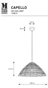 Markslöjd 108673 - Lestenec na vrvici CAPELLO 1xE27/40W/230V bež/bambus