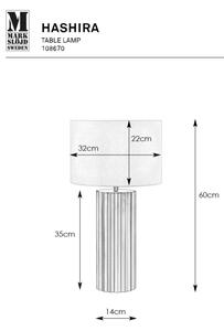 Markslöjd 108670 - Namizna svetilka HASHIRA 1xE27/40W/230V bela/črna