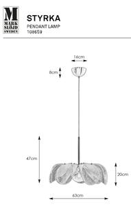 Markslöjd 108659 - Lestenec na vrvici STYRKA 1xE27/40W/230V pr. 63 cm bež