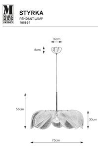 Markslöjd 108661 - Lestenec na vrvici STYRKA 1xE27/40W/230V pr. 75 cm bež