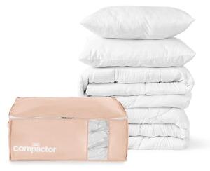 Vakuumske plastične škatle za shranjevanje oblačil v kompletu 3 ks 65x45x27 cm Pink Edition – Compactor