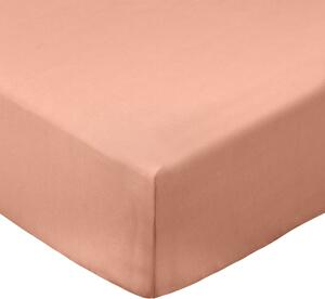 Napenjalna rjuha iz bombažnega perkala v barvi terakote 90x190 cm Cotton Percale – Bianca
