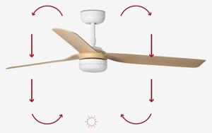 FARO 33816-20 - LED Stropni ventilator PUNT LED/18W/230V Wi-Fi les/črna + daljinski upravljalnik