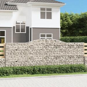 VidaXL Obokane gabion košare 6 kosov 400x30x140/160cm pocinkano železo