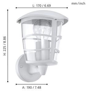 Eglo 93094 - LED Zunanja stenska svetilka ALORIA 1xE27/8,5W/230V IP44