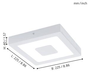 Eglo 96488 - LED Zunanja stropna svetilka IPHIAS LED/16,5W/230V IP44