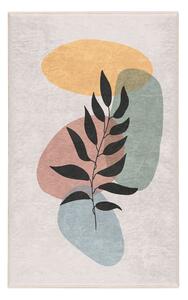 Kremno bela pralna preproga 80x150 cm Illustrated Autumn – Mila Home
