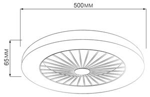 LED Zatemnitvena stropna svetilka z ventilatorjem LIBYA LED/48W/230V 3000-6500K + Daljinski upravljalnik