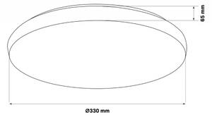 LED Kopalniška stropna svetilka PIRIUS LED/17W/230V pr. 33 cm IP44