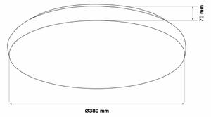 LED Zatemnitvena kopalniška svetilka PIRIUS LED/48W/230V 3000-6000K IP44 + Daljinski upravljalnik