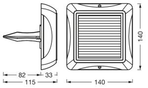 Ledvance - LED Solarna svetilka ENDURA STYLE SOLAR LED/1,2W/3,7V IP65