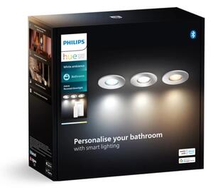 Philips-SET 3xLED Zatemnitvena svetilka Hue ADORE BATHROOM 1xGU10/4,2W/230V IP44