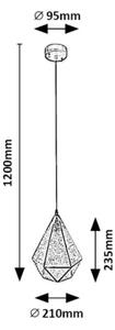 Rabalux 72245 - Lestenec na vrvici NORAH 1xE14/40W/230V zlata