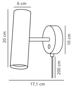 DFTP by Nordlux - Stenski reflektor MIB 1xGU10/8W/230V črna