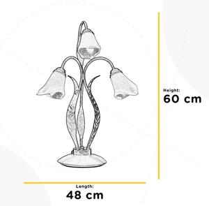 ONLI - Namizna svetilka ALGA 3xE14/6W/230V 61 cm bron