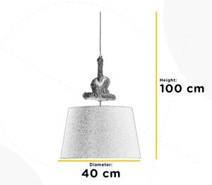 ONLI - Lestenec na vrvici CORDA 1xE27/22W/230V bež