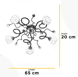 ONLI - Nadgradni lestenec WENDY 5xE14/6W/230V sijajni krom