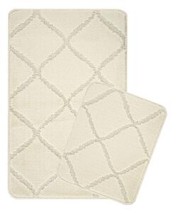 Kremno bele kopalniške preproge v kompletu 2 ks 50x80 cm Cizgili – Foutastic
