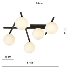 Stropna svetilka SMART 5xE14/10W/230V črna/bela