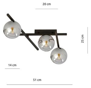 Stropna svetilka SMART 3xE14/10W/230V črna/siva