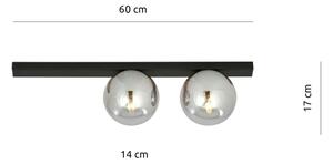 Stropna svetilka FIT 2xE14/10W/230V črna/siva