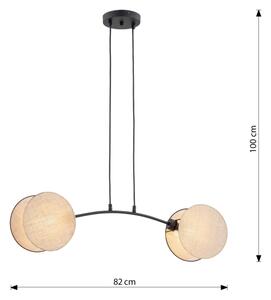 Lestenec na vrvici MOTIF 2xE27/15W/230V bež