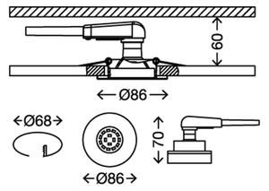 Briloner 7220-038- KOMPLET 3x LED Kopalniška vgradna svetilka FIT 1xGU10/5W/230V