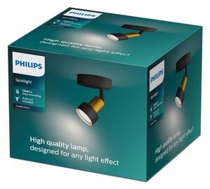 Philips - Reflektor CONDUIT 1xGU10/5W/230V črna/medenina