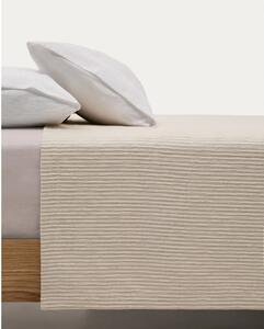 Bež prešito pregrinjalo iz žakarja 240x260 cm Vindi – Kave Home